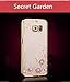 Samsung Galaxy S6 Edge Plus Case,Inspirationc [Secret Garden] Gold and Pink TPU Plating Clear Shiny Cover Series for Samsung Galaxy S6 Edge Plus-Swarovski