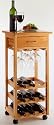 Light Oak Wine Cart