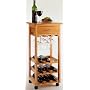 Light Oak Wine Cart