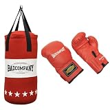 Profi Jugend Box-Set inkl. Canvas Boxsack 60 x 25cm gef�llt (8,7 Kg) und 8-OZ PVC Boxhandschuhe rotvon "Bad Company"