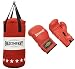 Profi Jugend Box-Set inkl. Canvas Boxsack 60 x 25cm gefüllt (8,7 Kg) und 8-OZ PVC Boxhandschuhe rot