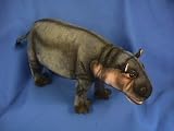 Hansa Hippopotamus Stuffed Plush Animal, Standing - Small