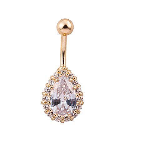 316l stainless steel water drop women belly button rings body pie…