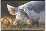 LADY MARMALADE PIG DOORMAT Art by Bonnie Marris