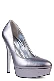 41n5QvRiqwL. SL160  bebe Womens Bailey III Platform Pump,Silver,10 M US Reviews