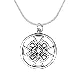 Sterling Silver Small Cut-Out and Etched Celtic Circle Pendant
