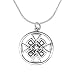 Sterling Silver Small Cut-Out and Etched Celtic Circle Pendant