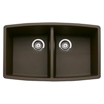 Big Sale Best Cheap Deals Blanco 440068 Performa Silgranit II Double Bowl Sink, Café Brown