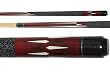 Imperial Hustler Series Burgundy Stain with Ivory Prongs Pool Cue