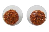 Orange Rhinestone Ear Studs - Stainless Steel Fashion Earrings - Fashion Jewelry
