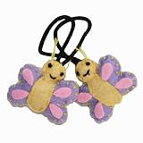 Girls Plush Felt Hair Band. Butterfly Ponytail Holder. Bijeaux Hair Accessories.