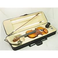 Violin natural full size + case + bow + super sale $