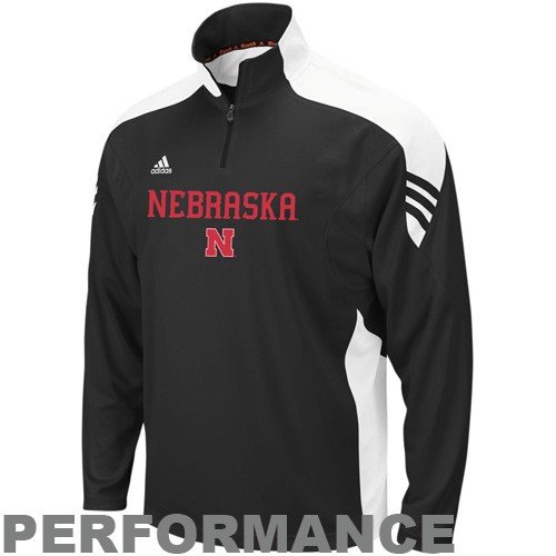 Nebraska Cornhuskers adidas Black Pullover Jacket