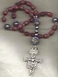 Anglican Rosary w/ Rose Petal Beads & Rose Scented