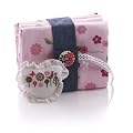 Minene Pure Cotton Burp Cloths (Pink Flowers, Set of 3)