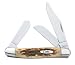 Case Cutlery 128 Case Stockman Pocket Knife with Stainless Steel Blades, Amber Bone
