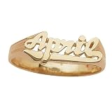 Personalized Gold-Over-Sterling Silver Ring