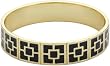 Trina Turk Enamel Brick Gold And Black Bangle Bracelet