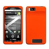 Orange Silicone Case / Skin / Cover for Motorola Droid X / MB810 / Droid X2 ....