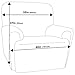 Maytex 4300319 MAYTEX Pixel Ultra Soft Stretch 4 Piece Recliner Arm Chair Furniture Cover Slipcover with Side Pocket, Dusty Olive Green