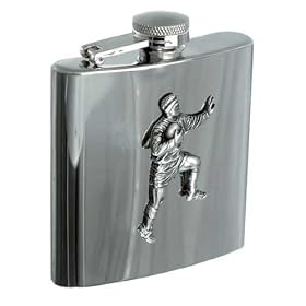 Rugby 6oz Stainless Steel Hip Flask