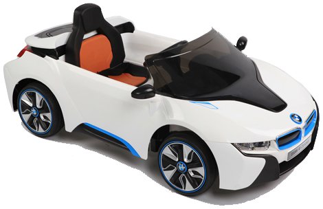BMW i8 Concept Stromer Cabriolet Ride-On 12V Elektro Kinderauto Kinderfahrzeug Kinder Elektroauto (Weiss) - 3
