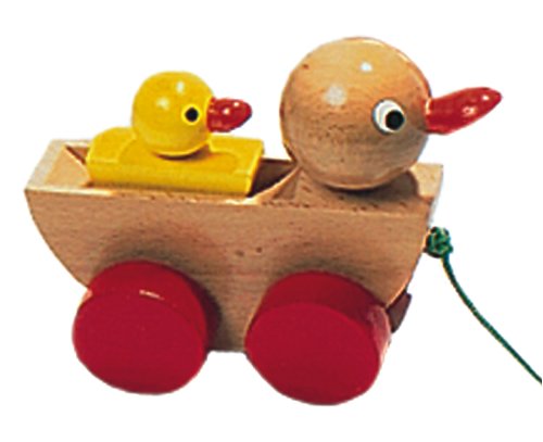 Childrens Toyshop  Toys : Wooden Duck and Duckling Pull Along - Bigjigs Toys