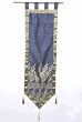 Luxurious Wall Runner with Tab Tops and Tassels - Grey