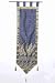 Gray with hint of blue Wall Hanging / Wall Runner with Tab Tops and Tassels
