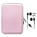 Pink Carbon Fiber Durable Slim Protective Eva Storage Cover Cube Carrying Case with Mesh Pocket For The Tegra 3 packed ASUS Eee Pad MeMO Android 7″ Tablet + Includes a Crystal Clear High Quality HD Noise Filter Ear buds Earphones Headphones 3.5mm Jack 370T