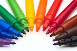 60 x Felt tip Colouring In Pens in 30 Assorted Colours WASHABLE