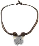 Lucky Clover Leather Necklace