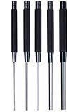 Starrett S248 Extended Length Drive Pin Punch, 1/8"-3/8" Pin Diameters, 8" Overall Length, 3-1/2" Pin Length Pack of 5 in Starrett Red Cardboard Box