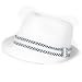 Pp Waterproof Stingy Brim Fedora Trilby Hat White - Large / Extra Large
