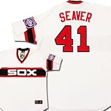 White Sox ANY NAME Cooperstown White/Scarlett/Navy Replica Baseball Jersey by Majestic