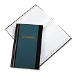 Wilson Jones S300 Line Hardbound Shaw Account Book, Two Column Journal, 33 Lines/Page, Blue with Brown Trim, WS300-3JA