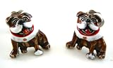 Baade II Sterling Silver Hand Painted Bulldog Dog Cufflinks