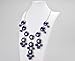 JANE STONE Navy Bubble Necklace, Bib Necklace, Bubble Jewelry (Fn0508-Navy)