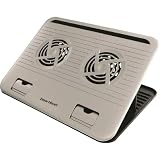Gear Head Dual-Cool Notebook Cooling Stand - Black with Grey Accents (CFS4000SLV)