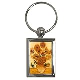 Vase With Sunflowers Van Gogh Key Chain