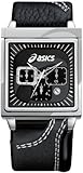 ASICS (アシックス) 腕時計 スポーツ スタイル Square Chrono ブラック QA5121102 メンズ Lサイズ