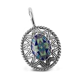 Carolyn Pollack Sterling Silver Southwestern Pastels Channel Inlay Pendant