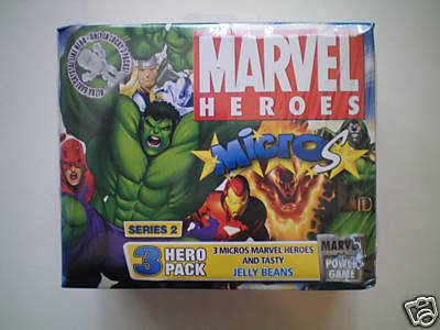 Childrens Toyshop  Toys : Micro's Marvel Heroes Series 1 3 Hero Pack (3 Micro Marvel Heroes and 6 Hero Shaped)