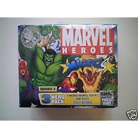 Micro's Marvel Heroes Series 1 3 Hero Pack (3 Micro Marvel Heroes and 6 Hero Shaped)