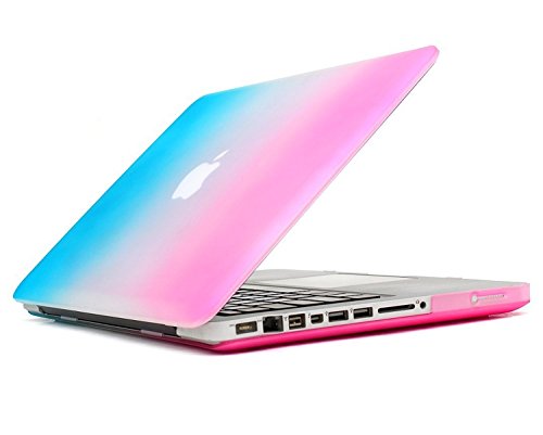 Mosiso MacBook Pro 13 Case, Ultra Slim Soft-Touch Plastic See Through Hard Shell Snap On Cover for MacBook Pro 13.3" (A1278 with or without Thunderbolt) Aluminum Unibody with CD-ROM Drive, Rainbow