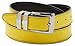 Reversible Belt Bonded Leather Removable Silver-Tone Buckle YELLOW / Black