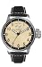 Nautica A09596 Steel Gents BFC gold dial black leather strap steel case white contrast stiching large screw down crown date