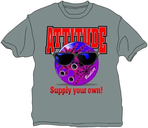 Bowling Attitude T-Shirt- Gray