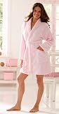 Produkt-Bild: Morgenstern, Kurzbademantel f&uuml;r Damen aus Microfaser, 90 cm lang, Modell Conni mit Schalkragen, Gr&ouml;&szlig;e L, Farbe hellrosa
