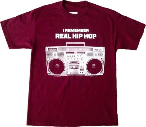 ISB Products Ill Street Blues I Remember Real Hip Hop with Boombox Radio T-Shirt (3X, Maroon)